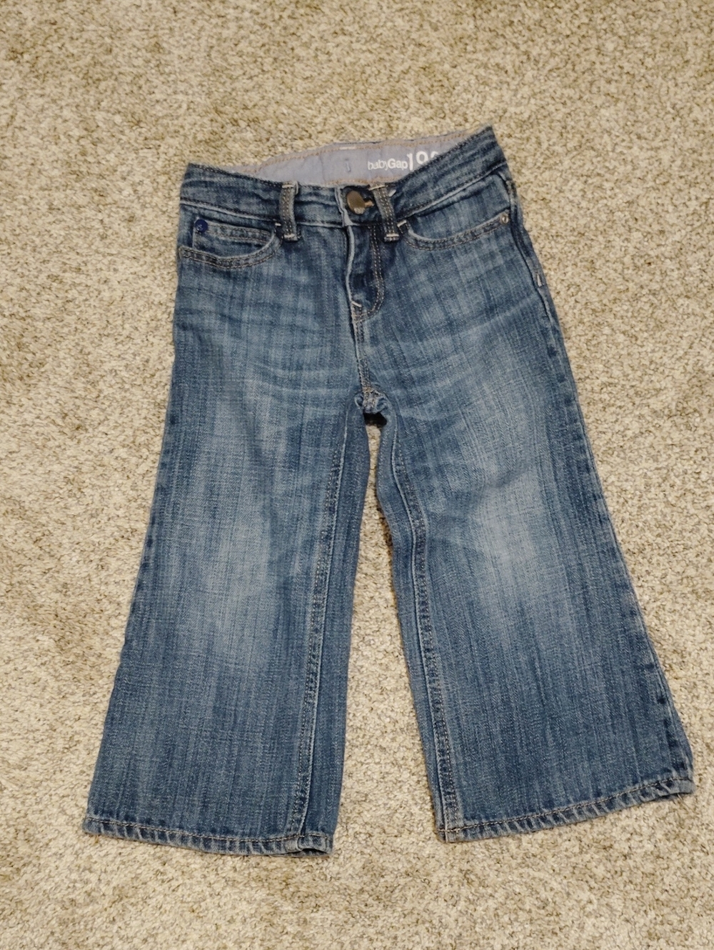 GAP Girls Wide-Leg Blue Jeans